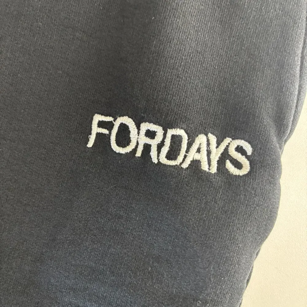 Fordays joggers women's size large black white organic cotton casual easy - Picture 5 of 7